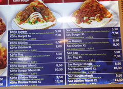 Inexpensive food in Berlin, shawarma, kebab, burgers